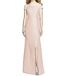 alfred sung strapless sateen gown