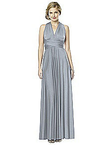 Shimmer Jersey Full Length Twist Dress