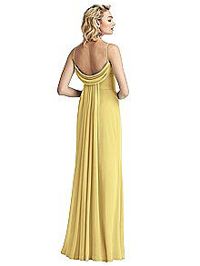 Chiffon Cowl-Back Trumpet Gown