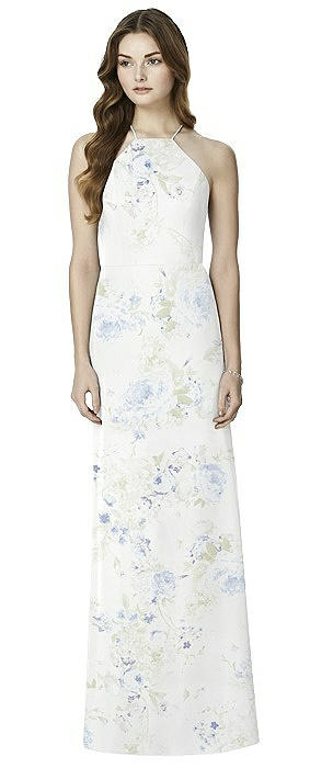 Printed Floor Length Bridesmaid Dresses