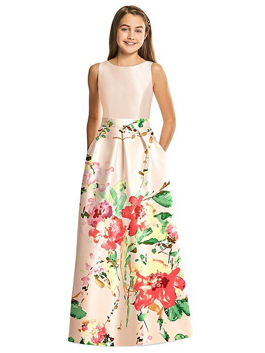 coral junior bridesmaid dresses