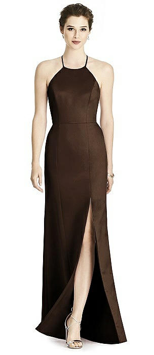 Brown Floor Length Bridesmaid Dresses