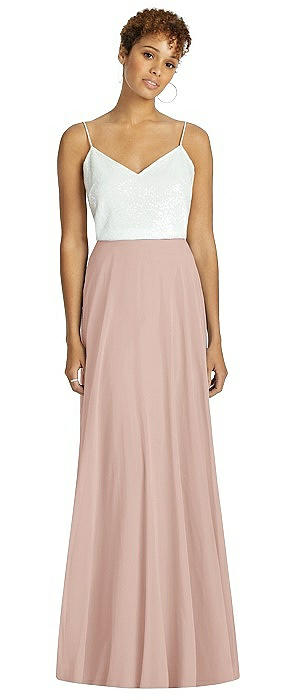 Ruched Bodice Satin Champagne Bridesmaid Dresses
