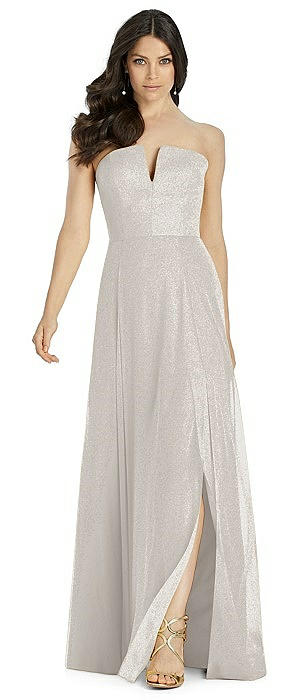 Ruched Bodice Satin Champagne Bridesmaid Dresses
